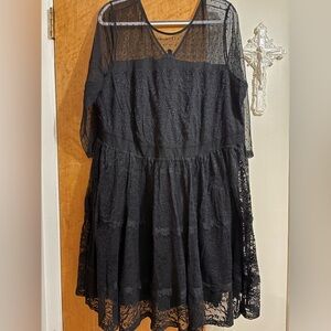 Elegant Black Lace Dress